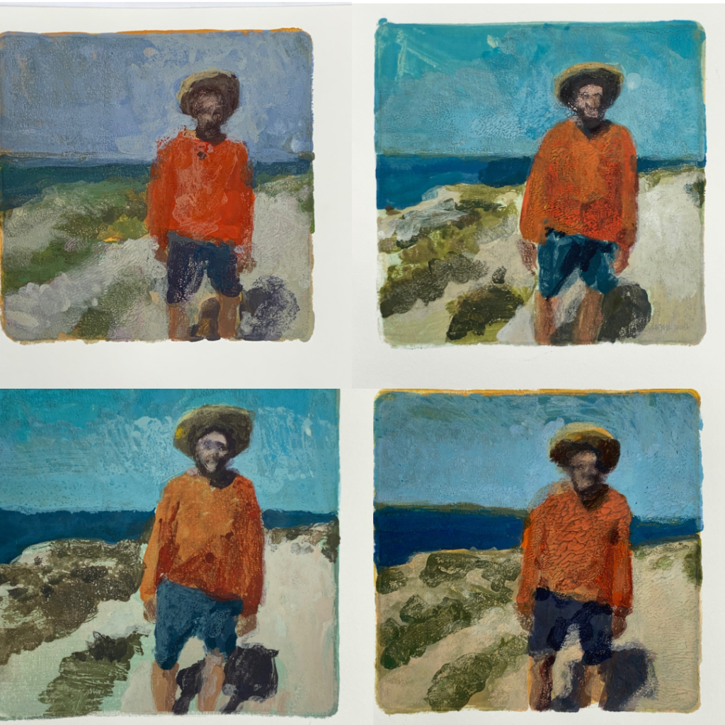 Man in an orange&nbsp;shirt