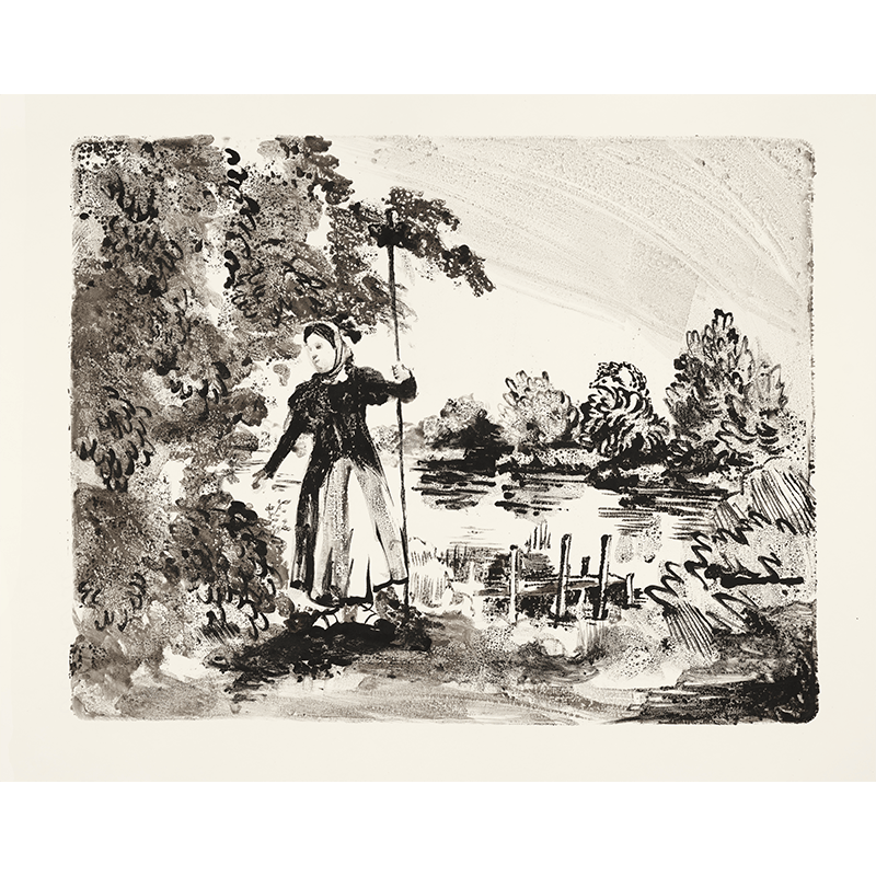 Figure with pole by&nbsp;pontoon