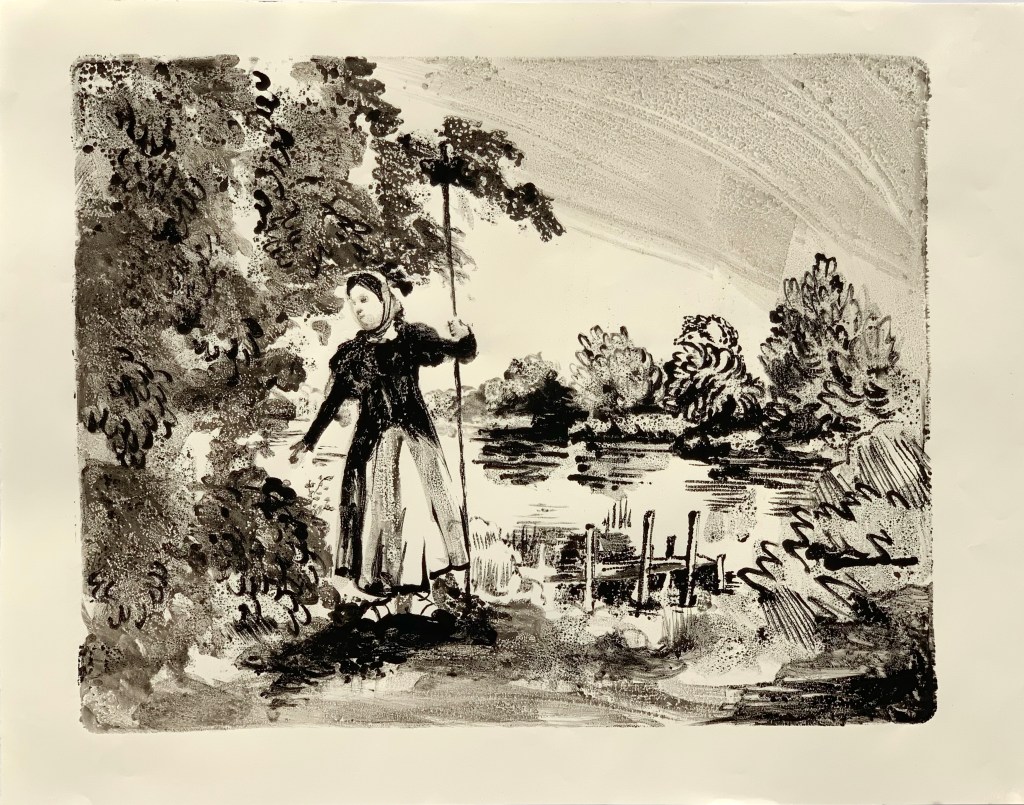 Figure with a&nbsp;pole